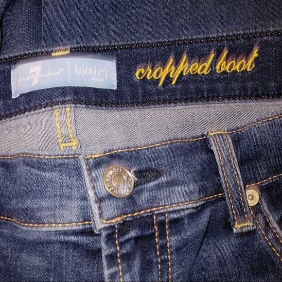 7 FAM size 29 cropped boot/raw hem jeans - Picture 4 of 5